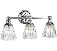 Quintiesse Keynes lampada da parete 3x3 W cromo-trasparente QN-KEYNES3-BATH