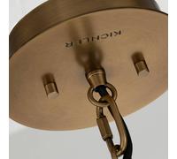 Quintiesse Lampada a sospensione Linara, nero/ottone, 1 luce Quintiesse