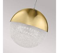 Quintiesse Lampada a sospensione Moonlit LED, colore oro, alluminio, Ø 20 cm, globo Quintiesse