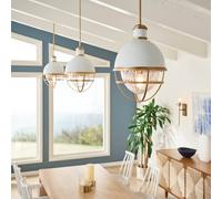 Quintiesse Lampada a sospensione Tollis, ottone/bianco, 1 luce, Ø 40,8 cm Quintiesse