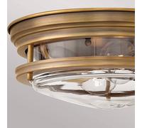 Quintiesse Plafoniera da esterno Hadrian, bronzo/trasparente, 31 cm, IP44 Quintiesse