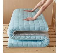 QUINTO Blu,120x190cm, Materasso da Pavimento futon Giapponese Tatami Pieghevole Materasso futon dormitorio Portatile materassino per Bambino Adulto