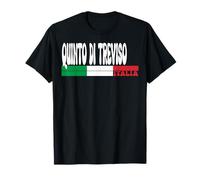 Quinto di Treviso City Italia Travel Lovers Bandiera Italia Maglietta