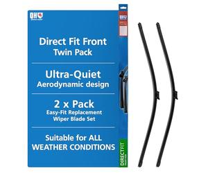 QUINTON HAZELL Tergicristalli Anteriore | Tipo: Spazzole flat blade | Lunghezza 1: 530mm | Lunghezza 2: 530mm QDW139 Compatibilità con SKODA Fabia II Hatchback 542 ROOMSTER 5J Fabia II Combi 545