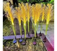 Quintrost Luci Solari da Giardino Esterna, 2 Pezzi Lampada Solare Fiori di Canna LED Esterno, Lampade Solari IP65 Impermeabile, Decorazione per Cortile Prato Patio Nozze Natalizia Feste, Bianco Caldo