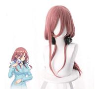 Quintuplet Brides Nakano Miku Parrucca Cosplay Prop Taro Rosa Capelli Lunghi Frangia Frangia + Protezione Parrucca Gratuita