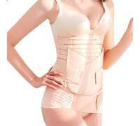 QUINZI Cintura addominale post-parto 3 in 1 Cintura post-parto cesareo Recupero post-parto Cintura addominale post-parto Shapewear post-parto Supporto addominale post-parto Recupero(beige, M)