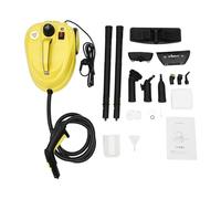 QUIOTUIR Pulitore a vapore SE8620 2000 W 1,8 L 5 Bar con molteplici spazzole e ugelli rotelle, pulitore ad alta pressione per pulizia cucina, bagno e interni auto