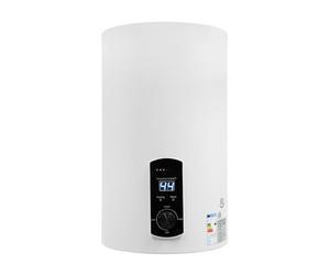 QUIOTUIR Scaldabagno Elettrico, 34 x 57 cm, 2000 W, Serbatoio 30 L, Verticale e da Parete, Doccetta a Mano, Modern Style, Bianco