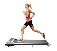 QUIOTUIR Tappetino da corsa con LED a distanza e telecomando, ruote 2.25 HP, tappetino da passeggio pieghevole, 1-6 km/h, carico massimo 100 kg, silenzioso, per corsa quotidiana, 120 x 50 x 17 cm