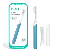 Quip Spazzolino da denti sonico in plastica per adulti con testina extra - blu marino