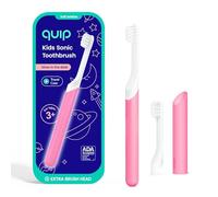 Quip Spazzolino da denti sonico in plastica per bambini con testina extra - GITD rosa (si illumina al buio)
