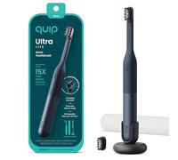 Quip Ultra Lite - Spazzolino elettrico a tempo con custodia, testina sostituibile, setole morbide, manico in silicone e plastica, durata della batteria 30 giorni, spazzolino da viaggio - Ash
