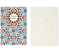 Quire Touch of Neon Card Happy Birthday Tile Pattern