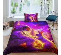 QUIRJIA Astronauts Rabbit 3D Bedding Quilt Covers Double Size Cute Animals Duvet Cover Set 3D Printed Children Boys Girls Quilt Cover For Bedroom Decor Single（135x200cm）
