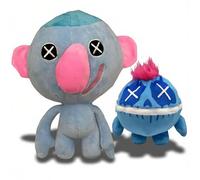 Quirky Blue Plush Toy Set, 25cm Stuffed Animal, Soft Short Plush with PP Cotton, Unique Cuddly Toy for Kids Teens Adults, Home Decor & Birthday Gift for Boys Girls