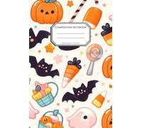 Quirky Halloween Theme Composition Notebook Ruled, 100 Pages - 50 Sheets (5.5 x 8.5“ - 13,97 x 21,59 cm): BoJu, School, Work, Uni, Note-Taking, ... Games, Journaling, Doodles, Drafts