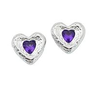 Quirky Rings Esclusivi squisiti orecchini a perno per San Valentino | e design compatto coronamento per amore, ideali per gli amanti degli orecchini anallergici, Misura unica, Plastica, Nessuna pietra