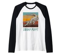 Quirky Swamp-Themed Alligator Everglades Swamp Cuccioli Maglia con Maniche Raglan