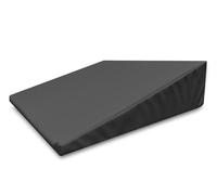Quirumed Cuscino a cuneo, Misure 40 x 50 x 13 cm, Colore nero, Ergonomico, Similpelle, Imbottitura flessibile, Cuscino per massaggi, Fisioterapia, Supporto per la schiena