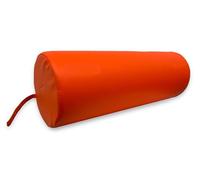 QUIRUMED Cuscino a Rullo, 55 x 20 cm, Arancione, Similpelle, Ergonomico, Imbottito in Schiuma, per Yoga, Fitness, Massaggio