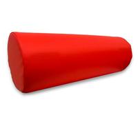 QUIRUMED Cuscino a Rullo, 55 x 20 cm, Rosso, Similpelle, Ergonomico, Imbottito in Schiuma, per Yoga, Fitness, Massaggio