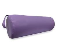QUIRUMED Cuscino a Rullo, 55 x 20 cm, Viola, Similpelle, Ergonomico, Imbottito in Schiuma, per Yoga, Fitness, Massaggio
