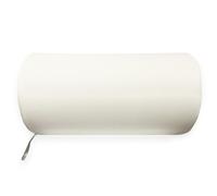 QUIRUMED Cuscino a rullo, 55 x 30 cm, bianco, similpelle, imbottitura in gommapiuma, per yoga, fitness, massaggio