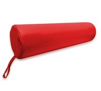 QUIRUMED Cuscino a rullo QUIRUMED, 55 x 15 cm, colore rosso, similpelle, imbottitura in schiuma, per yoga, fitness, massaggio