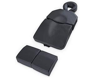 QUIRUMED Cuscino da massaggio per donne incinte, ergonomico, in similpelle, imbottito in schiuma, colore nero, con cuscino facciale, con poggiapiedi, con borsa per il trasporto