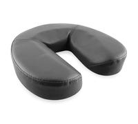 Quirumed Cuscino facciale, a forma di ferro di cavallo, 29 x 27 x 7 cm, nero, imbottitura in schiuma, per yoga, fitness, massaggio