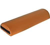 QUIRUMED Cuscino medio cilindro, lungo, dimensioni 55 x 18 cm, colore, arancione, imbottitura in schiuma, per Yoga, per Fitness, per Massaggio