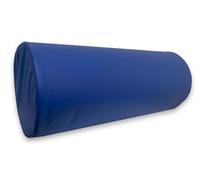 QUIRUMED Cuscino Rullo, 55 x 20 cm, colore blu, similpelle, ergonomico, imbottito in schiuma, per yoga, per fitness, per massaggio