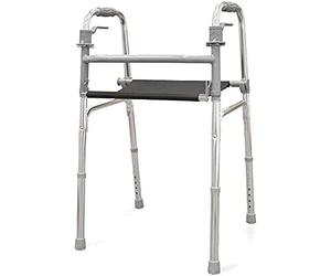 Quirumed Girello in alluminio senza ruote e con seduta