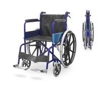 Quirumed Sedia a rotelle pieghevole in acciaio con freni