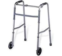 Quirumed Walker in alluminio, pieghevole, rigido, estensibile e regolabile