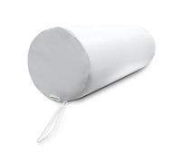 QUIRUMED WELLCORE - Cuscino cilindro da massaggio, 60 x 20 cm, in ecopelle, sfoderabile, imbottitura in schiuma, per yoga, fitness, per lettino da massaggio, ergonomico, bianco