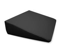 Quirumed WELLCORE Cuscino cuneo per massaggio, 40 x 55 x 13 cm, in ecopelle, sfoderabile, imbottitura in schiuma, per yoga, fitness, ergonomico, nero