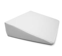 Quirumed WELLCORE Cuscino cuneo per massaggio, 40 x 55 x 13 cm, in ecopelle, sfoderabile, imbottitura in schiuma, per yoga, fitness, ergonomico, bianco