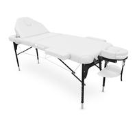 Quirumed WELLCORE Lettino da Massaggio Pieghevole, Colore Bianco, 185 x 65 cm, Schienale Reclinabile, Struttura in Alluminio, Altezza Regolabile, con Poggiatesta e Borsa per il Trasporto