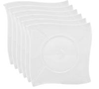 Quisquilie Japan, set 6 piatti da frutta 20,5 cm, in fine porcellana bianca