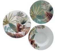 quisquilie... però utili Fade Malika 2.0, servizio 18 piatti tavola in fine porcellana