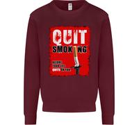 Quit Fumare Prima Your Life Quits su di Voi Uomo Felpa Maglione