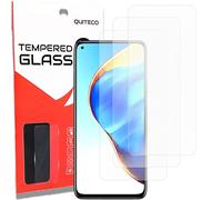 QUITECO Vetro Temperato per Xiaomi Mi 10T 5G / Mi 10T Pro 5G [3 Pezzi] Vetrino Protettivo Pellicola Protezione Schermo