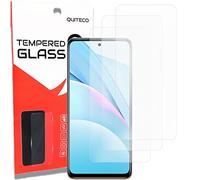 QUITECO Vetro Temperato per Xiaomi Mi 10T Lite 5G [3 Pezzi] Vetrino Protettivo Pellicola Protezione Schermo