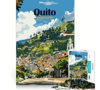 Quito, Ecuador - Paesaggio urbano - Puzzle da 1000 pezzi per adulti - Gioco di puzzle per esercizi mentali - Legami familiari - Taglio di precisione - Regalo creativo (38x52cm)