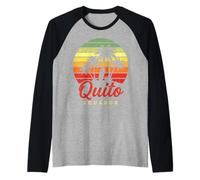 Quito Ecuador Souvenir di Viaggio ecuadoriano Maglia con Maniche Raglan
