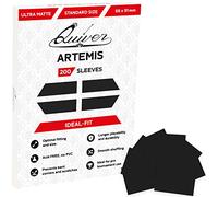 Quiver Time 200 Bustine Protettive Artemis Standard Nere per Magic: The Gathering e altri TCG - Bustine per Carte da Collezione con Retro Opaco e Fronte Lucido (66 x 91 mm)