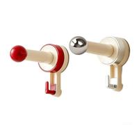 QuivyLivy Gancio a ventosa retrattile con meccanismo di blocco rotante, lunghezza regolabile 13,5-20 cm, forte adesione, per organizer da parete del bagno (B)