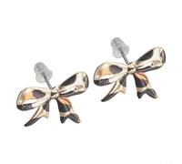 QuivyLivy Orecchini a perno da donna con fiocco con stampa leopardata, leggeri color oro, alla moda, con accenti rossi e verdi, eleganti gioielli casual per tutti i giorni (verde)